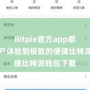 Bitpie官方app都能够让用户体验到极致的便捷比特派钱包下载