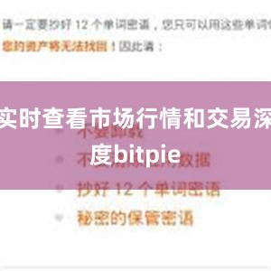 实时查看市场行情和交易深度bitpie