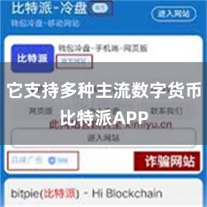 它支持多种主流数字货币比特派APP